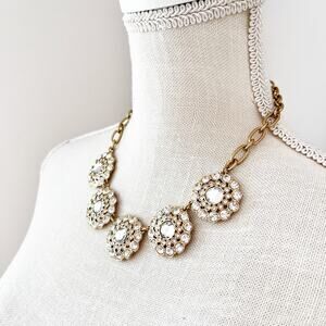 J. Crew Circle Crystal Statement Necklace